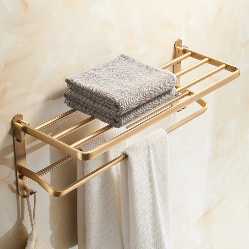 BowLift | Vintage Bronze Bathroom Accessories Set Brushed Brass Towel Rail/Paper Holder/Bath Shelf