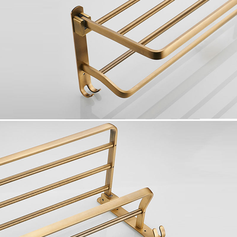 BowLift | Vintage Bronze Bathroom Accessories Set Brushed Brass Towel Rail/Paper Holder/Bath Shelf