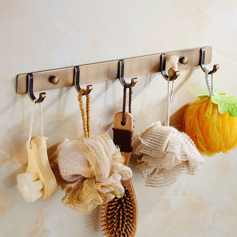 BowLift | Vintage Bronze Bathroom Accessories Set Brushed Brass Towel Rail/Paper Holder/Bath Shelf