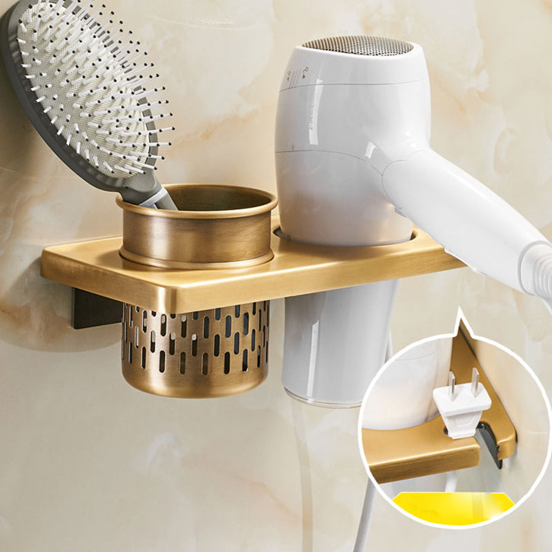 BowLift | Vintage Bronze Bathroom Accessories Set Brushed Brass Towel Rail/Paper Holder/Bath Shelf