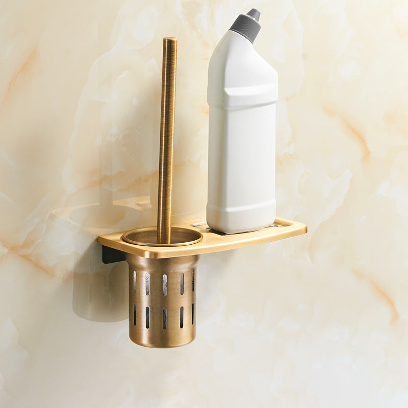 BowLift | Vintage Bronze Bathroom Accessories Set Brushed Brass Towel Rail/Paper Holder/Bath Shelf