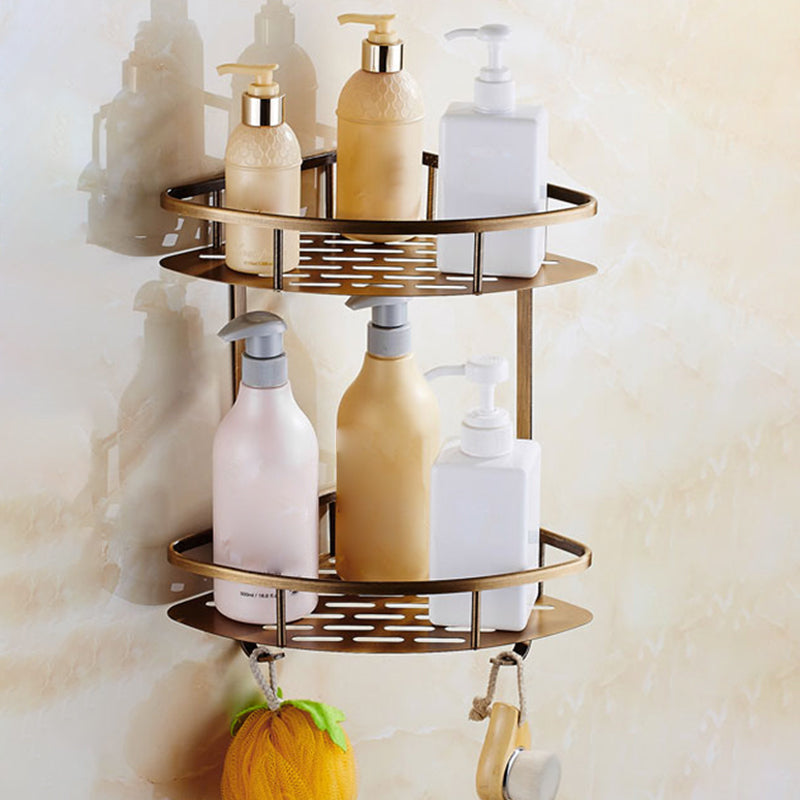 BowLift | Vintage Bronze Bathroom Accessories Set Brushed Brass Towel Rail/Paper Holder/Bath Shelf