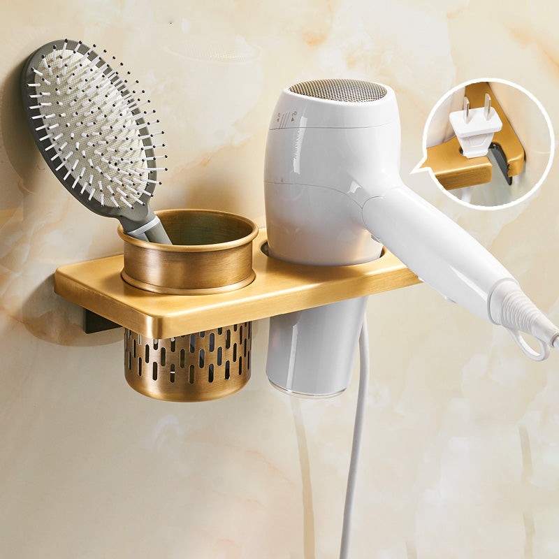 BowLift | Vintage Bronze Bathroom Accessories Set Brushed Brass Towel Rail/Paper Holder/Bath Shelf