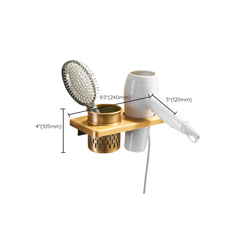 BowLift | Vintage Bronze Bathroom Accessories Set Brushed Brass Towel Rail/Paper Holder/Bath Shelf