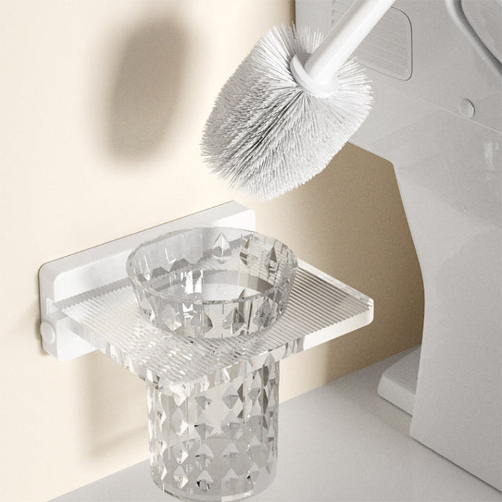 BowLift | White Metal and Acrylic Bathroom Accessories as a Single Piece or in a Set with Bathroom Shelf