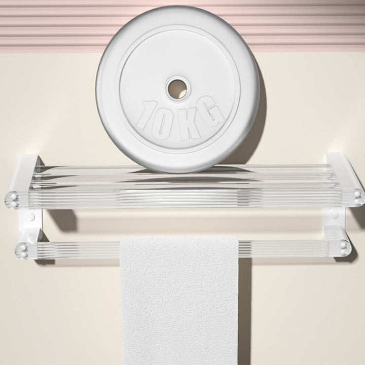 BowLift | White Metal and Acrylic Bathroom Accessories as a Single Piece or in a Set with Bathroom Shelf