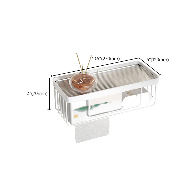 BowLift | White Metal and Acrylic Bathroom Accessories as a Single Piece or in a Set with Bathroom Shelf