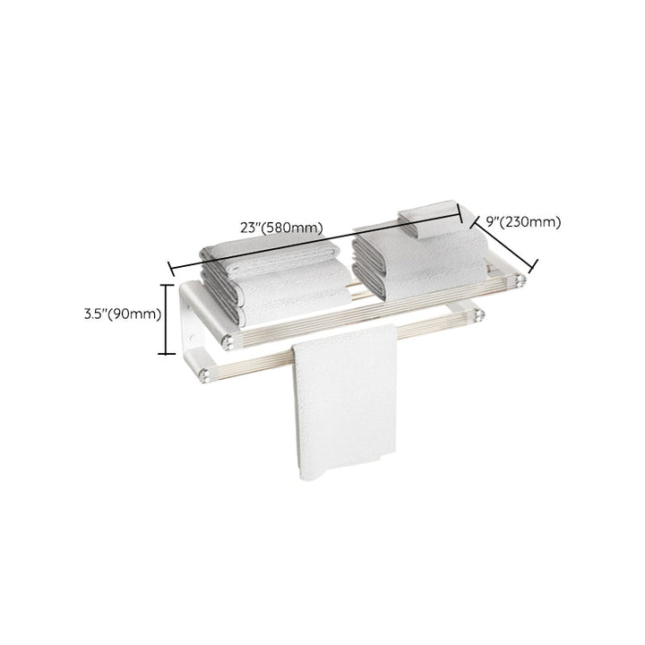 BowLift | White metal and acrylic bathroom accessories as single item or in set with bathroom shelf