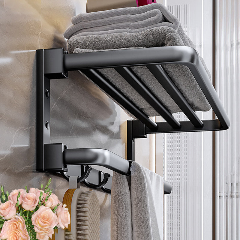 BowLift | Modern black bathroom accessory set Towel holder Bathroom fittings