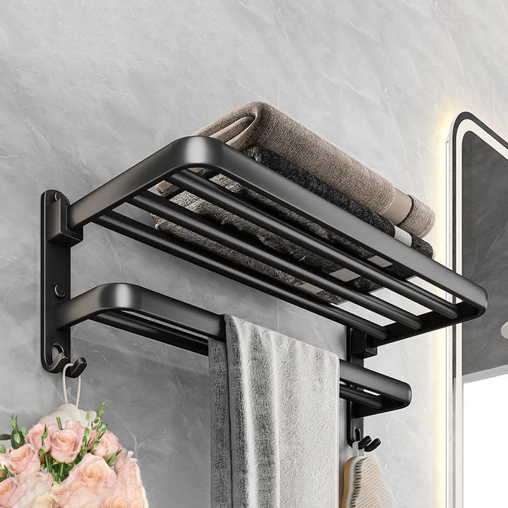 BowLift | Modern black bathroom accessory set Towel holder Bathroom fittings