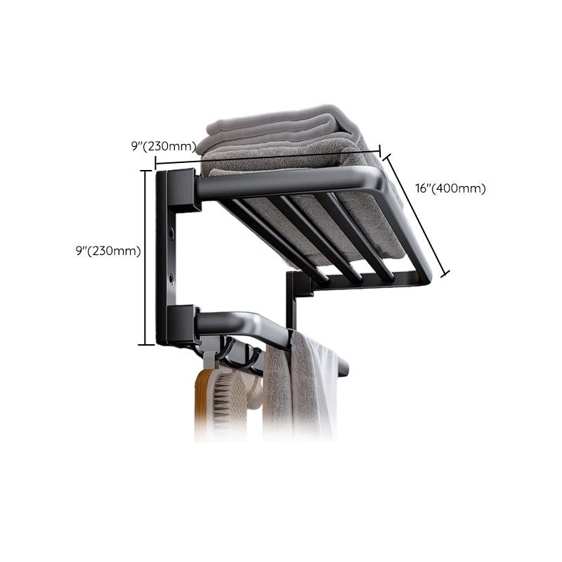 BowLift | Modern black bathroom accessory set Towel holder Bathroom fittings