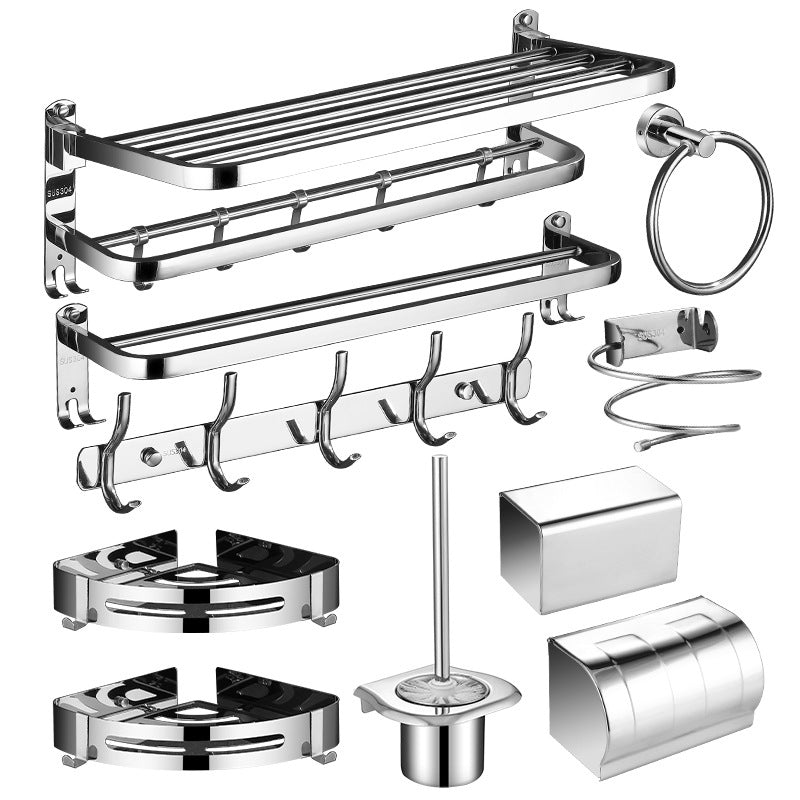 BowLift | Modern Bathroom Set Stainless Steel Bathroom Shelf Bathroom Accessory Set
