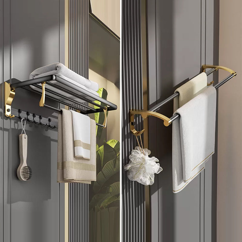 BowLift | Contemporary stainless steel bathroom accessories as a single piece or in a set in black and gold