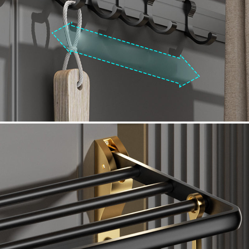 BowLift | Contemporary stainless steel bathroom accessories as a single piece or in a set in black and gold