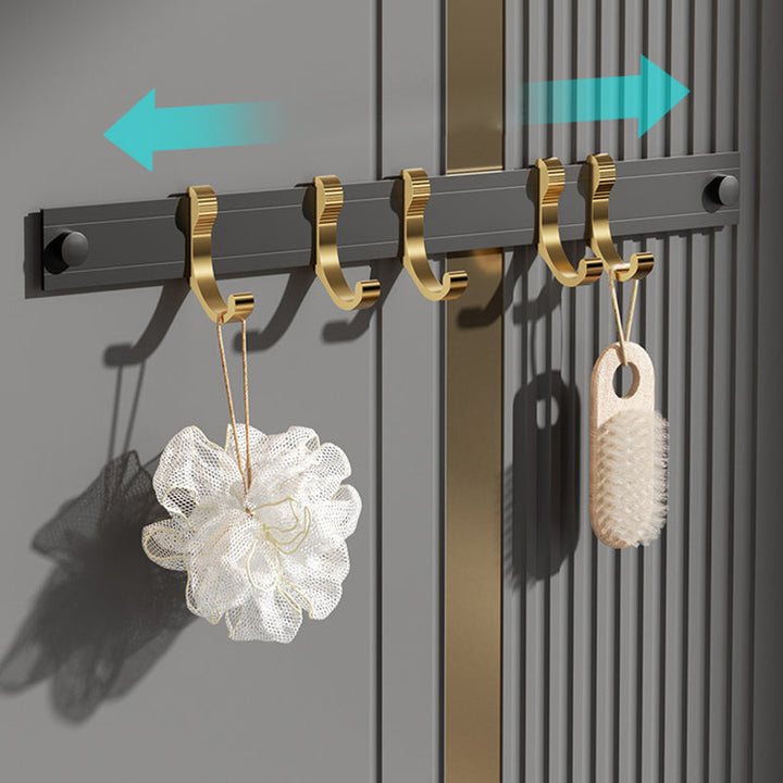 BowLift | Contemporary stainless steel bathroom accessories as a single piece or in a set in black and gold