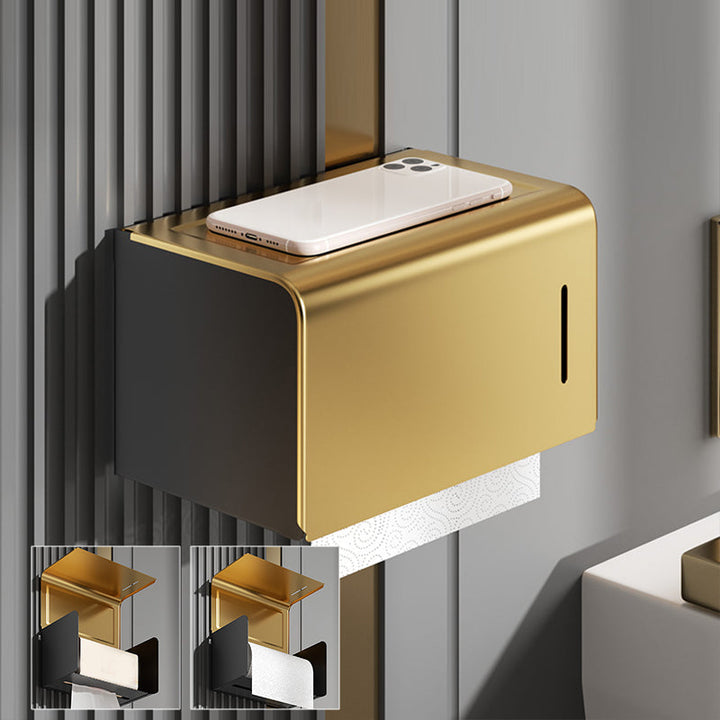BowLift | Contemporary stainless steel bathroom accessories as a single piece or in a set in black and gold