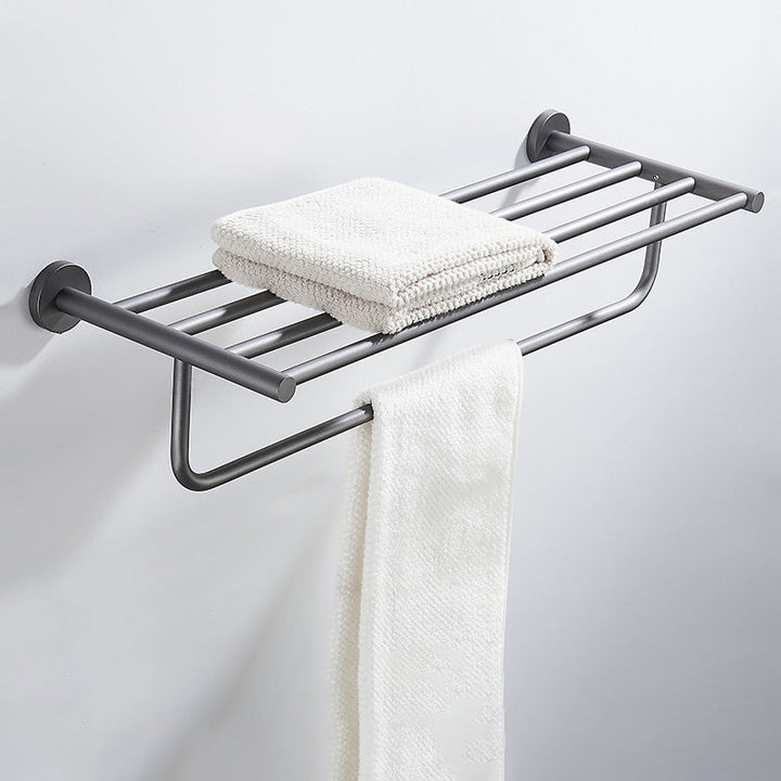 BowLift | Traditional Gray Brass Bathroom Hardware Set Towel Bar Bathroom Hardware Set