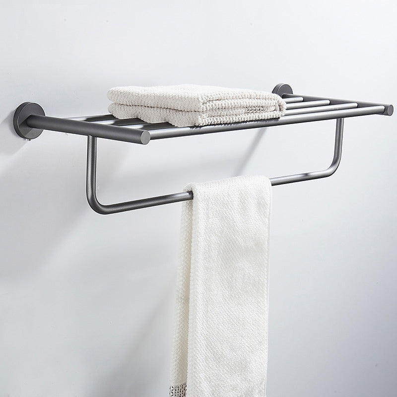 BowLift | Traditional Gray Brass Bathroom Hardware Set Towel Bar Bathroom Hardware Set