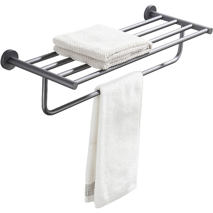 BowLift | Traditional Gray Brass Bathroom Hardware Set Towel Bar Bathroom Hardware Set