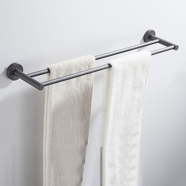 BowLift | Traditional Gray Brass Bathroom Hardware Set Towel Bar Bathroom Hardware Set
