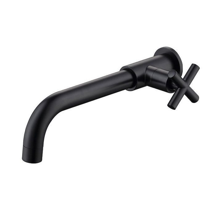 BowLift | Glam Wall-mounted Bathroom Faucet Copper Single Handle Low Arc Basin Faucet for Bathroom