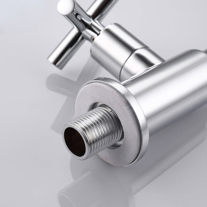BowLift | Glam Wall-mounted Bathroom Faucet Copper Single Handle Low Arc Basin Faucet for Bathroom