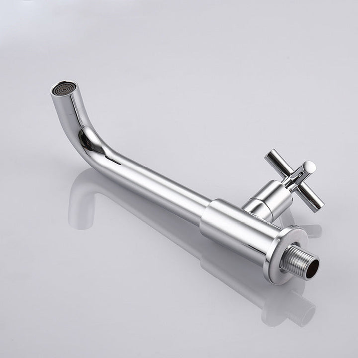 BowLift | Glam Wall-mounted Bathroom Faucet Copper Single Handle Low Arc Basin Faucet for Bathroom