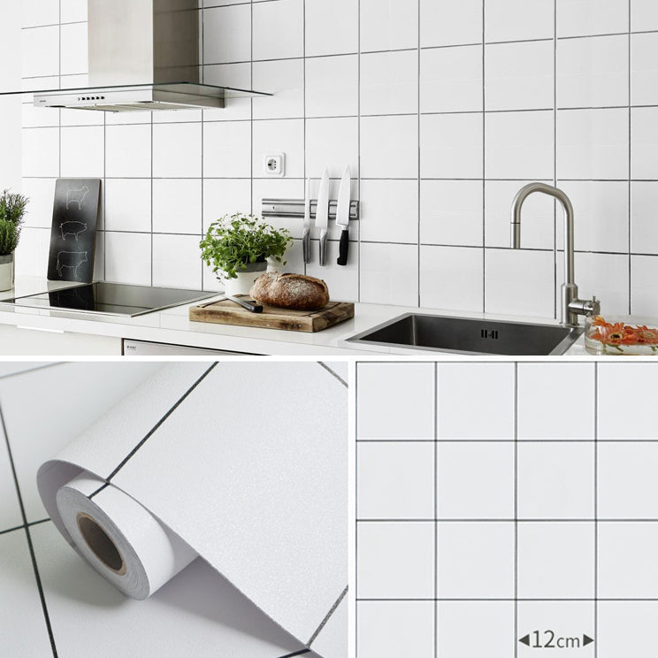 BowLift | Modern Kitchen Backsplash Tile Check Print Peel and Stick Backsplash Tile