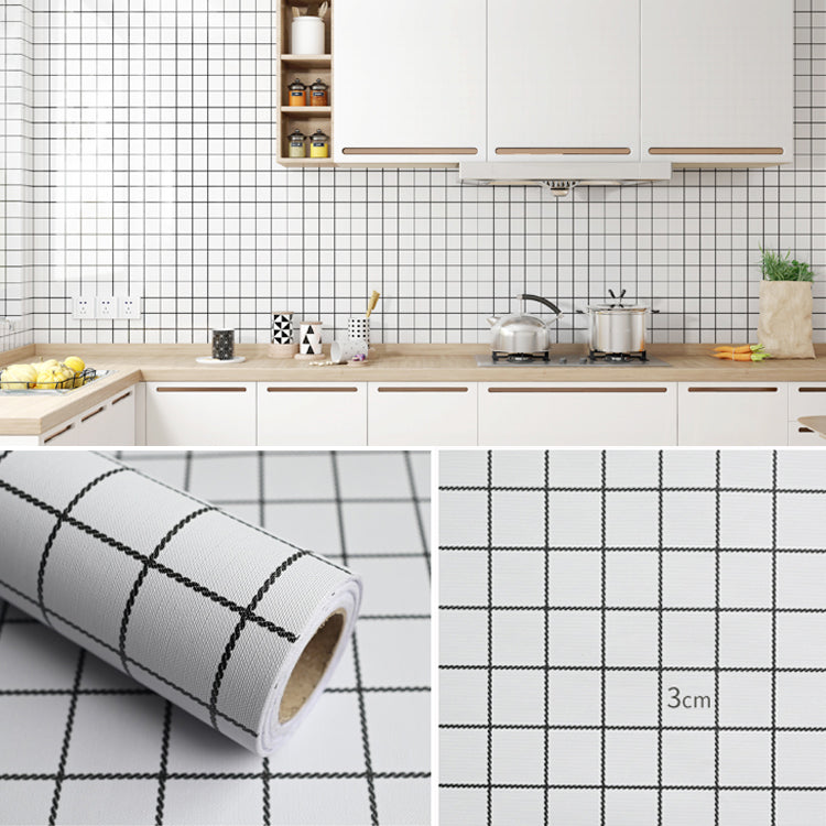 BowLift | Modern Kitchen Backsplash Tile Check Print Peel and Stick Backsplash Tile