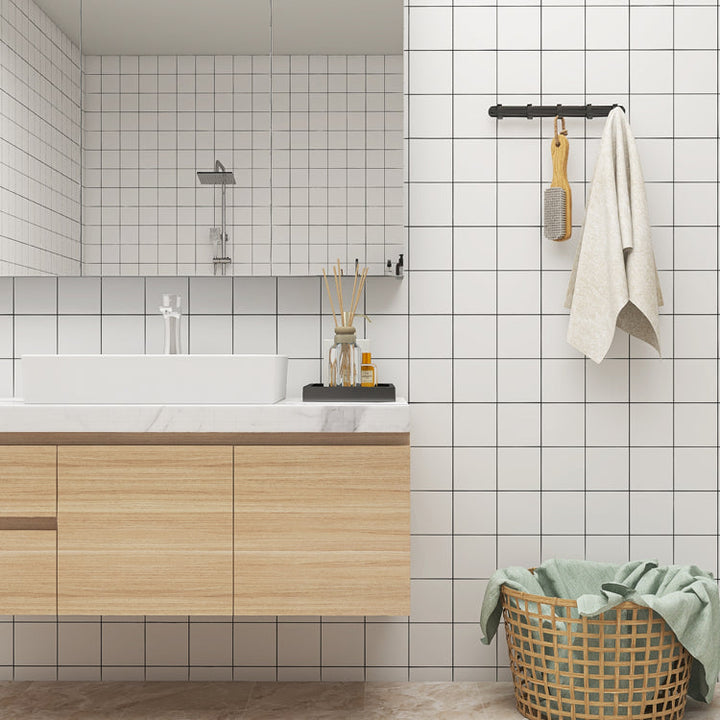 BowLift | Modern Kitchen Backsplash Tile Check Print Peel and Stick Backsplash Tile