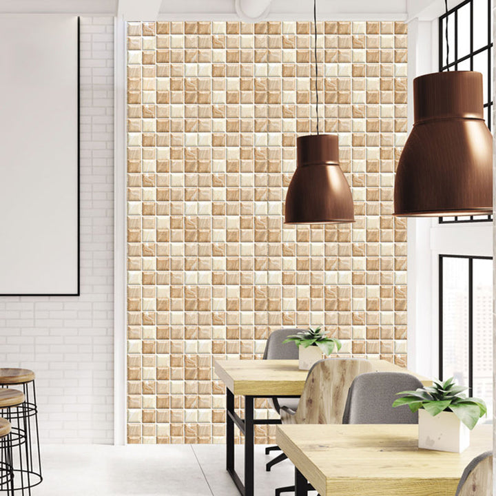 BowLift | Square Peel and Stick Tile Mosaic Waterproof PVC Peel & Stick Tile for Shower 5-Pack