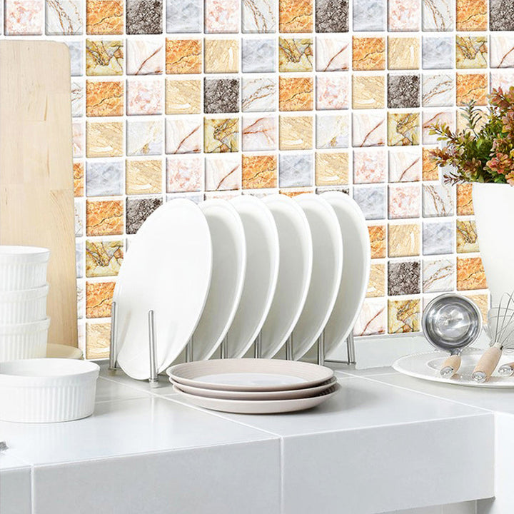 BowLift | Square Peel and Stick Tile Mosaic Waterproof PVC Peel & Stick Tile for Shower 5-Pack