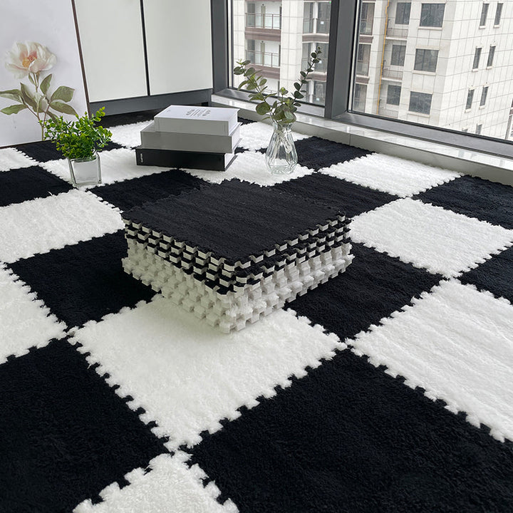 BowLift | Multicolored Level Loop Carpet Tile Non-Slip Composite Floor Tiles for Bedroom