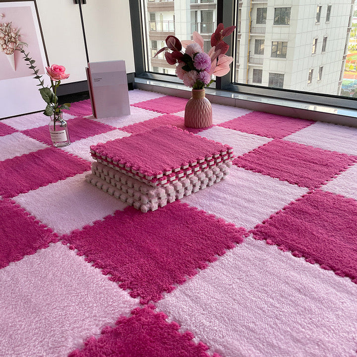BowLift | Multicolored Level Loop Carpet Tile Non-Slip Composite Floor Tiles for Bedroom