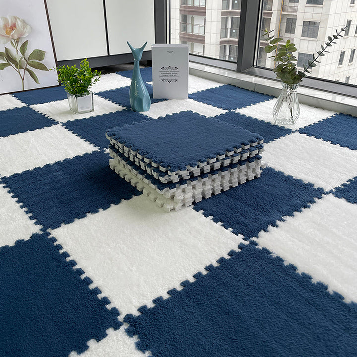 BowLift | Multicolored Level Loop Carpet Tile Non-Slip Composite Floor Tiles for Bedroom