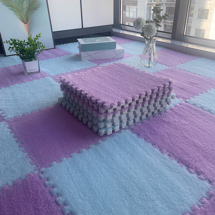 BowLift | Multicolored Level Loop Carpet Tile Non-Slip Composite Floor Tiles for Bedroom