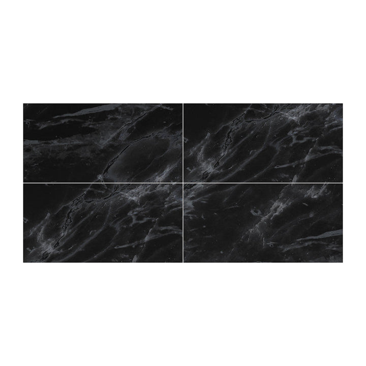 BowLift | Peel and Stick Vinyl Floor Dark Gloss Vinyl Floor with Square Edge
