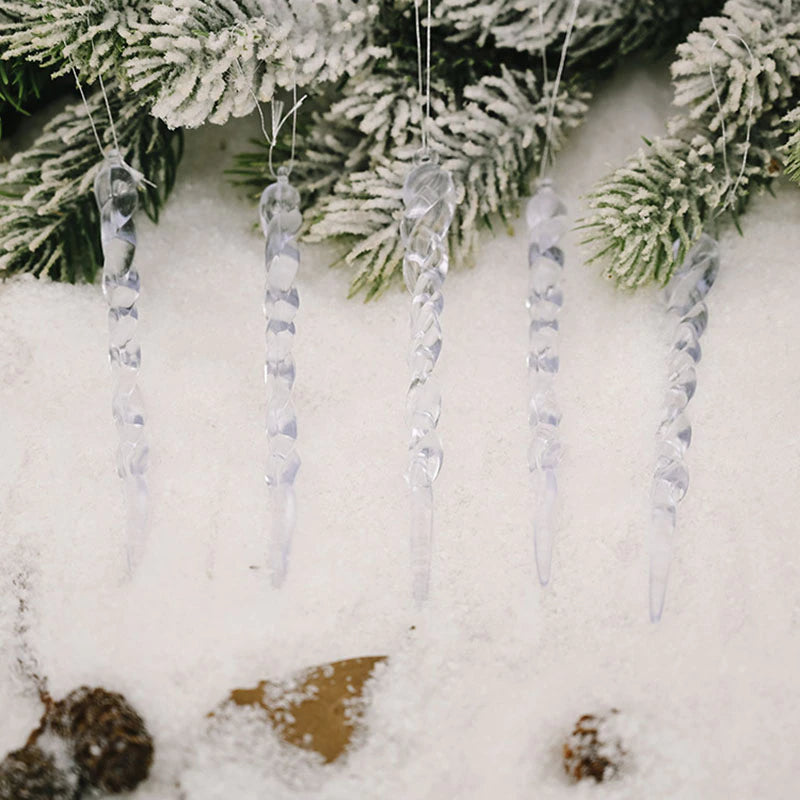 12Pcs Christmas Tree Decoration Artificial Icicles | Bowlift