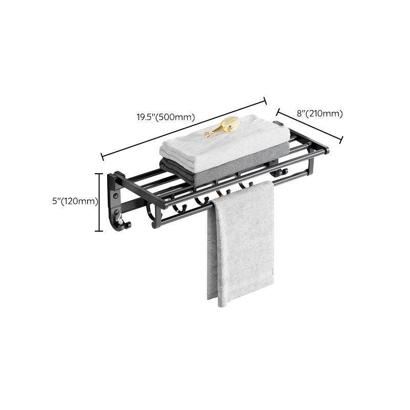 BowLift | Modern Aluminum Bathroom Accessory Set Matte Black Bathroom Shelf/Towel Holder/Paper Holder