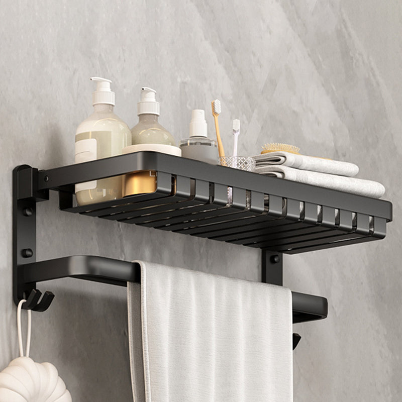 BowLift | Modern Bathroom Set Matte Black Bathroom Shelf Towel Rack Bathroom Accessories Set