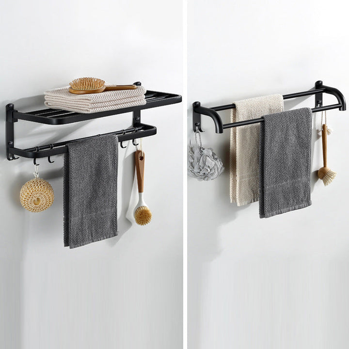 BowLift | Modern Bathroom Accessories Black Paper Holder Bathroom Shelf Bathroom Accessory Set