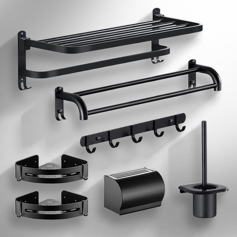 BowLift | Modern Bathroom Accessories Black Paper Holder Bathroom Shelf Bathroom Accessory Set