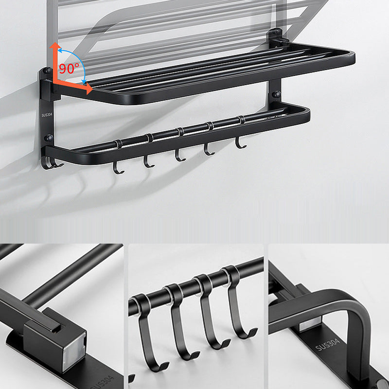BowLift | Modern Bathroom Accessories Black Paper Holder Bathroom Shelf Bathroom Accessory Set