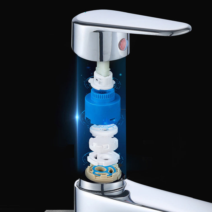BowLift | Modern Sink Faucet Monochrome Brass Sink Faucet for the Bathroom