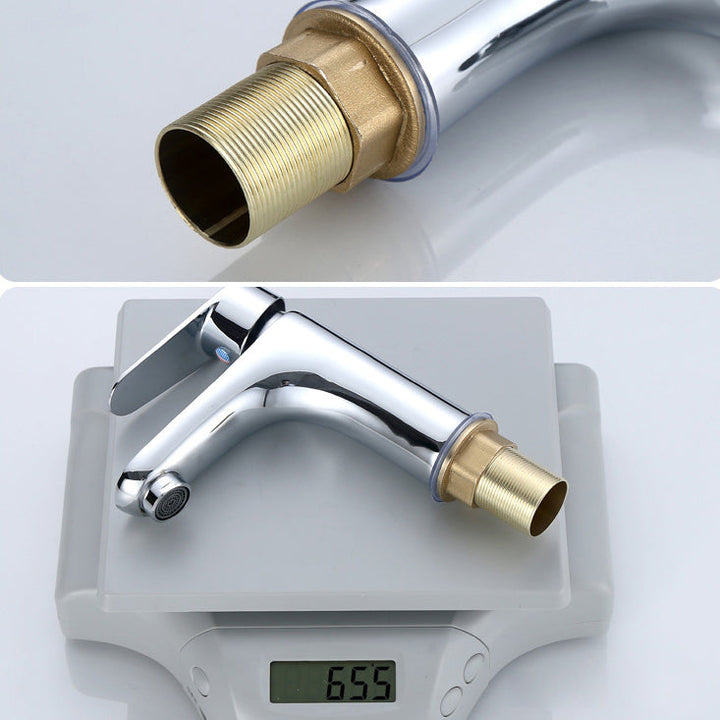BowLift | Modern Sink Faucet Monochrome Brass Sink Faucet for the Bathroom