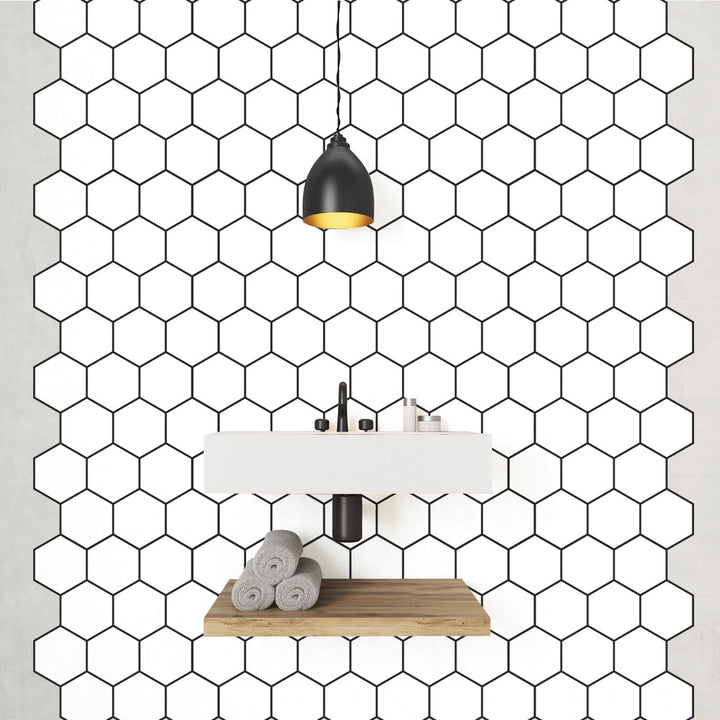 BowLift | Peel and Stick Hexagonal Tiles Waterproof Peel & Stick Tile for Shower 2-Pack