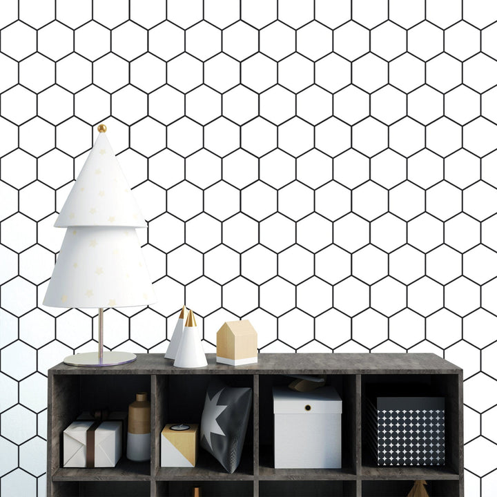 BowLift | Peel and Stick Hexagonal Tiles Waterproof Peel & Stick Tile for Shower 2-Pack