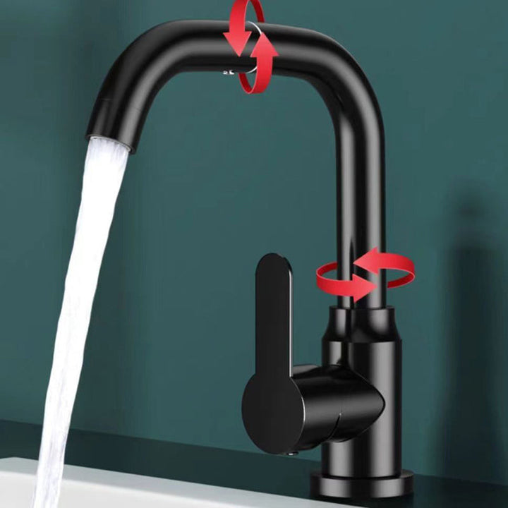 BowLift | Modern sink faucet bathroom faucet brass lever swivel spout sink faucet