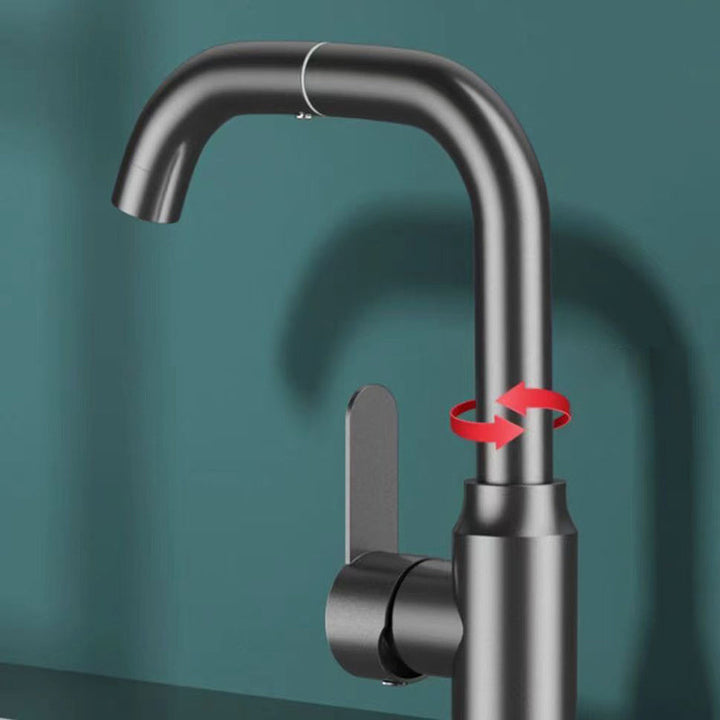 BowLift | Modern sink faucet bathroom faucet brass lever swivel spout sink faucet