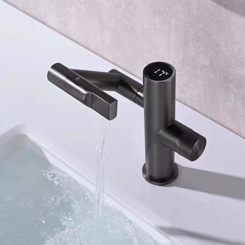 BowLift | Modern Vessel Sink Faucet Copper 1-Handle Low Arc Vessel Faucet for the Bathroom